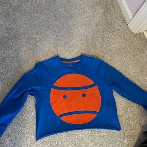 Tory Sport Blue Sweatshirt with Orange Graphic